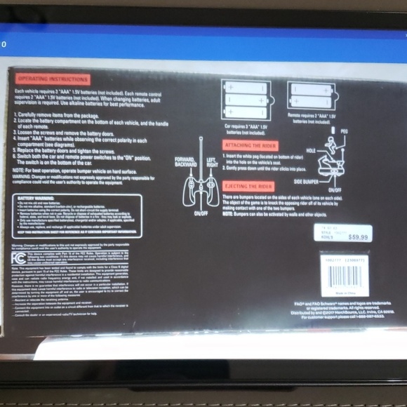 New F.A.O. Schwartz RC Bumper Car Set - Picture 3 of 8